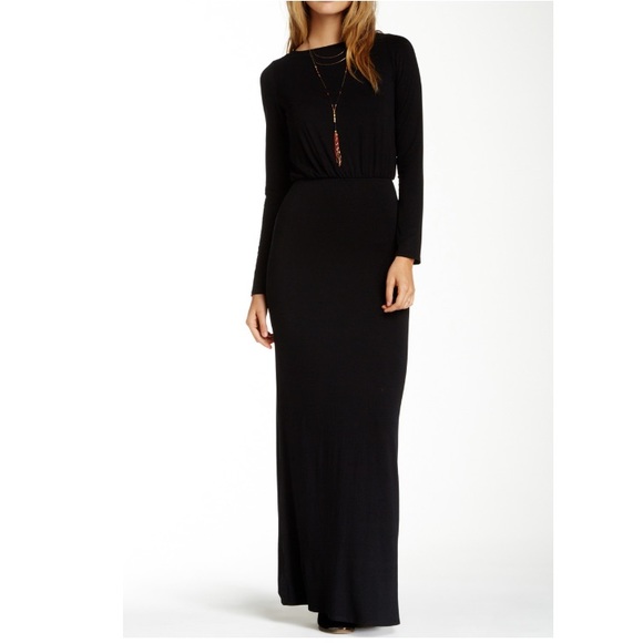 go couture long sleeve maxi dress